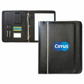 Leatherette Zippered Binder Padfolio